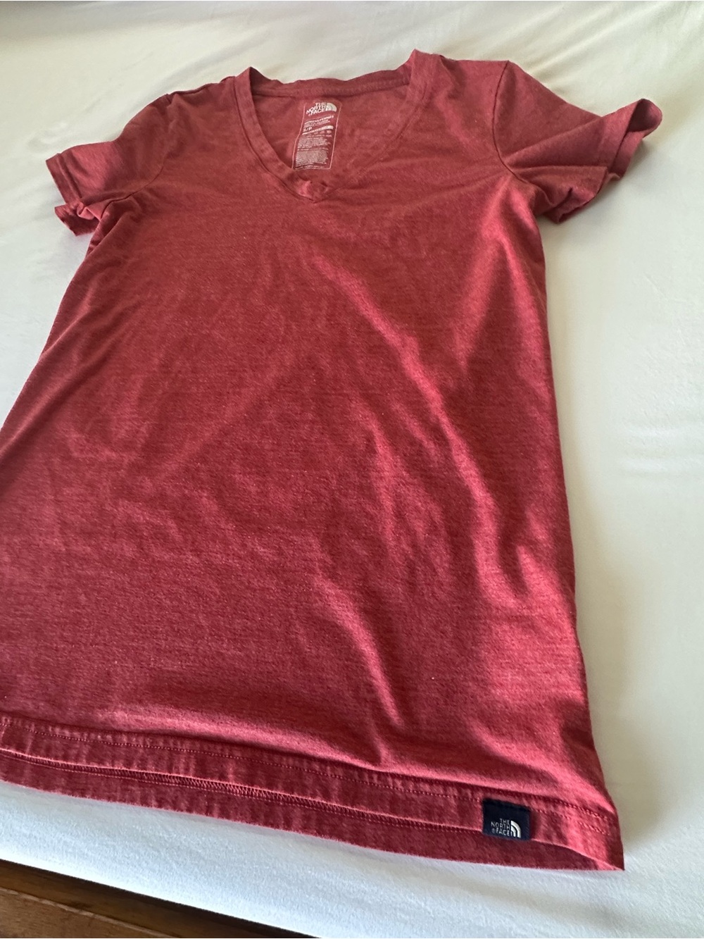 The North Face Women's Heathered Crimson Tee with Logo Tab